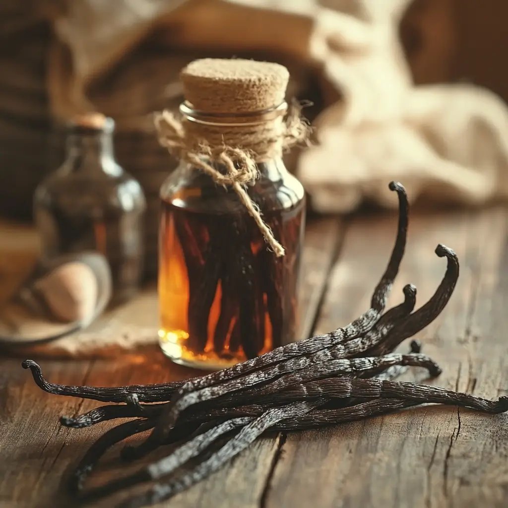 Ingredients for homemade vanilla paste recipe
